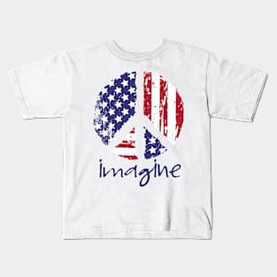 Imagine Peace in America Kids T-Shirt